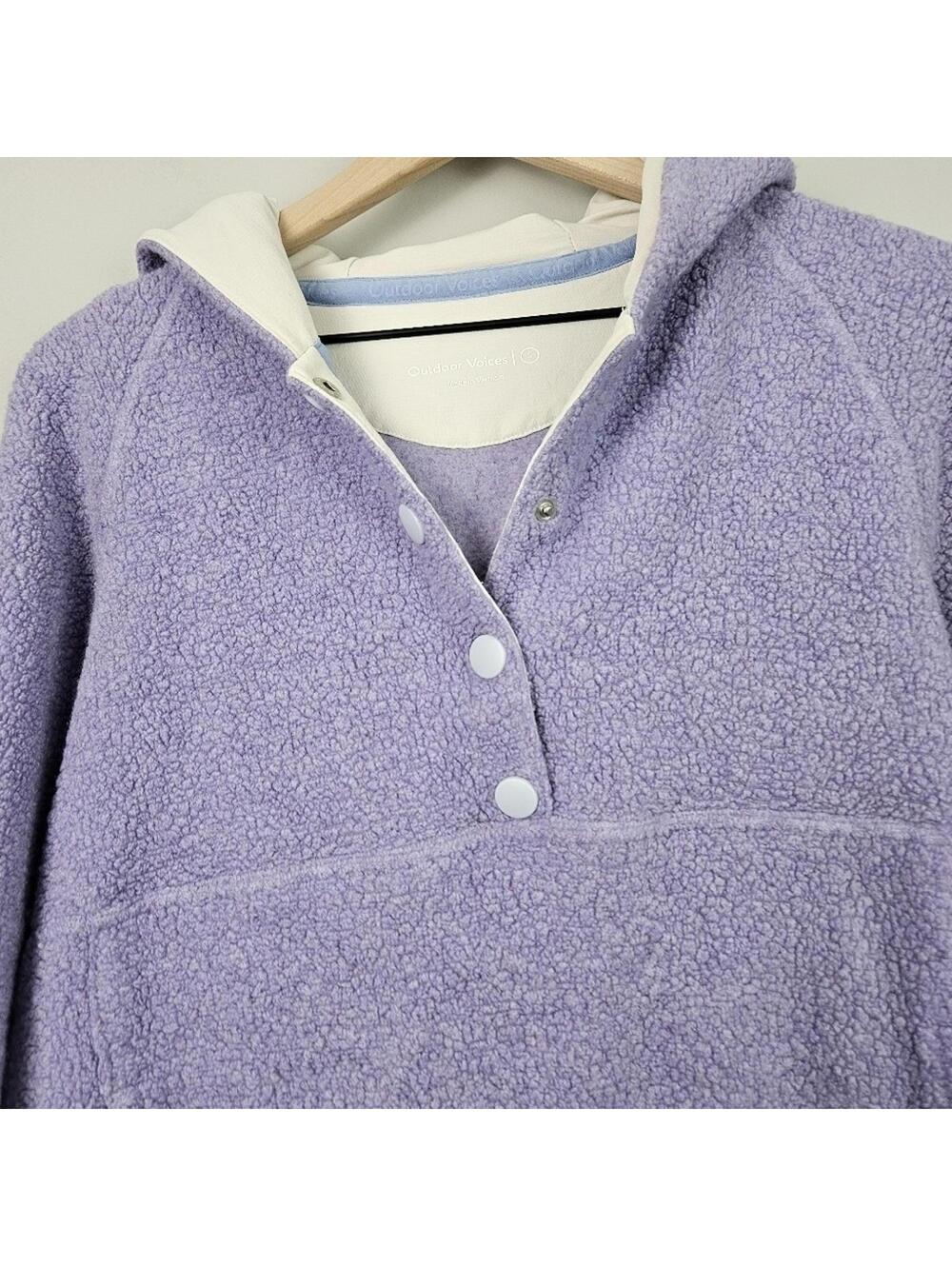Outdoor Voices Megafleece Pullover Purple Small - Picture 5 of 9